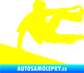 Samolepka Parkour 001 pravá žlutá citron