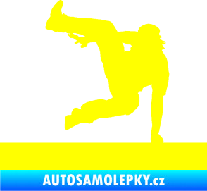 Samolepka Parkour 002 levá žlutá citron