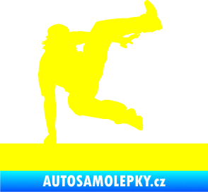 Samolepka Parkour 002 pravá žlutá citron