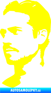 Samolepka Paul Walker 004 levá žlutá citron