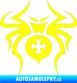 Samolepka Pavouk 003 křižák žlutá citron