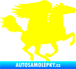 Samolepka Pegas 001 pravá okřídlený kůň žlutá citron