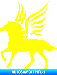Samolepka Pegas 002 levá okřídlený kůň žlutá citron