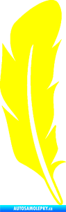 Samolepka Peříčko 001 pravá žlutá citron