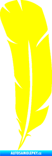 Samolepka Peříčko 002 levá žlutá citron