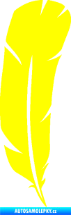 Samolepka Peříčko 002 pravá žlutá citron