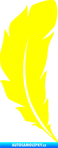 Samolepka Peříčko 003 pravá žlutá citron