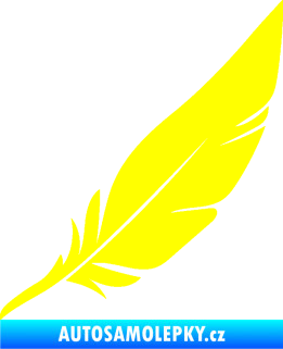 Samolepka Peříčko 004 pravá žlutá citron