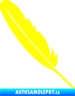 Samolepka Peříčko 005 levá žlutá citron