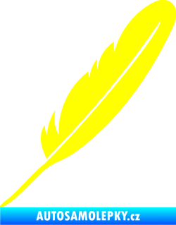 Samolepka Peříčko 005 pravá žlutá citron