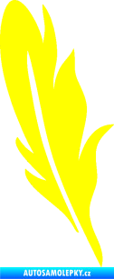 Samolepka Peříčko 006 levá žlutá citron