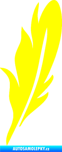 Samolepka Peříčko 006 pravá žlutá citron
