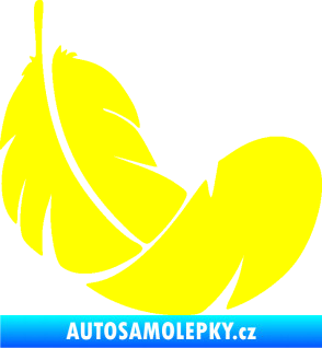 Samolepka Peříčko 008 pravá žlutá citron