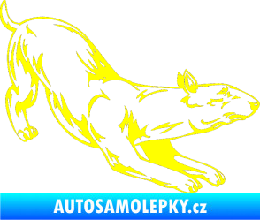 Samolepka Pes 009 pravá žlutá citron