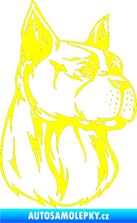 Samolepka Pes 017 pravá žlutá citron