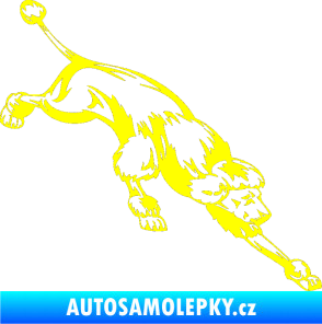 Samolepka Pes 022 pravá Pudl žlutá citron