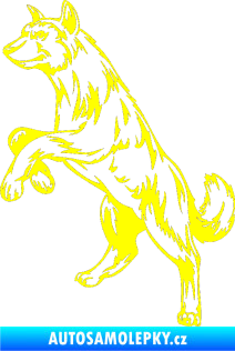 Samolepka Pes 025 levá žlutá citron
