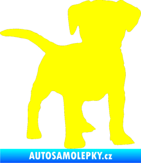 Samolepka Pes 056 pravá štěně žlutá citron