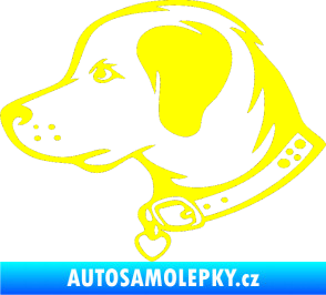 Samolepka Pes 058 levá žlutá citron