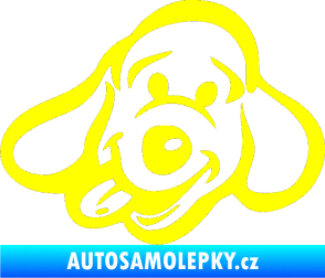 Samolepka Pes 078 levá žlutá citron