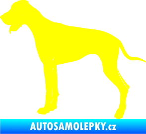 Samolepka Pes 086 levá Doga žlutá citron