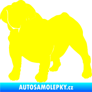Samolepka Pes 089 levá Buldok žlutá citron