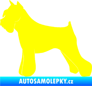 Samolepka Pes 091 levá Knírač žlutá citron