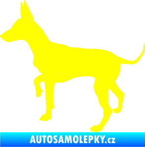 Samolepka Pes 093 levá Pražský krysařík žlutá citron