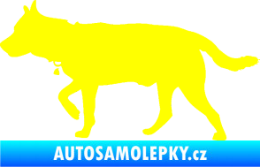 Samolepka Pes 121 levá německý ovčák žlutá citron