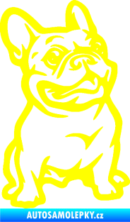 Samolepka Pes 139 pravá francouzský buldoček žlutá citron
