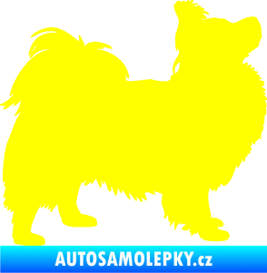 Samolepka Pes 149 pravá papillon žlutá citron