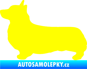 Samolepka Pes 164 levá Welsh Corgi Pembroke žlutá citron