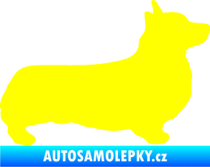Samolepka Pes 164 pravá Welsh Corgi Pembroke žlutá citron