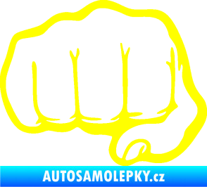 Samolepka Pěst 002 levá žlutá citron