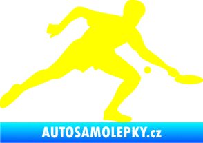 Samolepka Ping pong 001 pravá žlutá citron