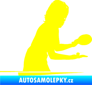 Samolepka Ping pong 005 pravá žlutá citron