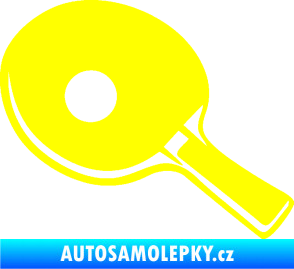 Samolepka Ping pong pálka levá žlutá citron