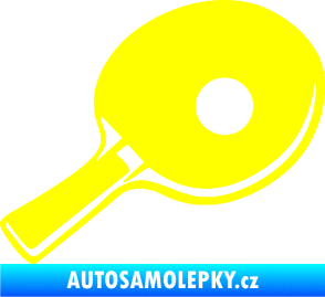 Samolepka Ping pong pálka pravá žlutá citron