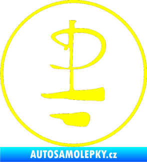 Samolepka Pink Floyd 001 žlutá citron