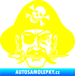 Samolepka Pirát 002 pravá žlutá citron
