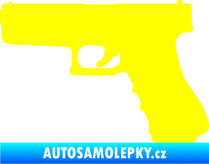 Samolepka Pistole 001 levá žlutá citron