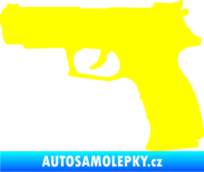 Samolepka Pistole 003 levá žlutá citron