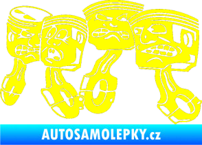 Samolepka Písty levá žlutá citron