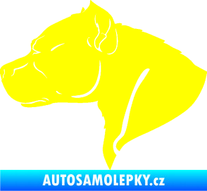 Samolepka Pitbull 004 levá žlutá citron