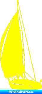 Samolepka Plachetnice 001 levá žlutá citron