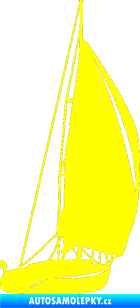 Samolepka Plachetnice 001 pravá žlutá citron