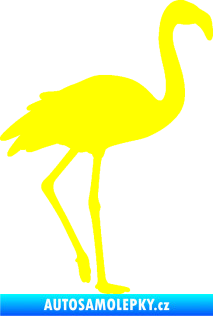 Samolepka Plameňák 001 pravá žlutá citron