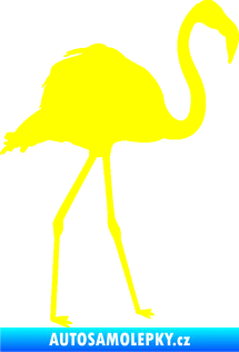 Samolepka Plameňák 002 pravá žlutá citron