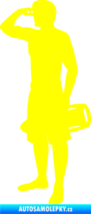 Samolepka Plavčík 001 levá žlutá citron
