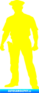 Samolepka Policajt 002 levá žlutá citron